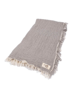 Little Fishies Gauze Receiving Blanket - Grey