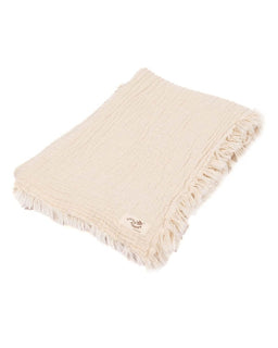 Little Fishies Gauze Receiving Blanket - Natural