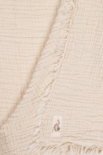 Little Fishies Gauze Receiving Blanket - Natural