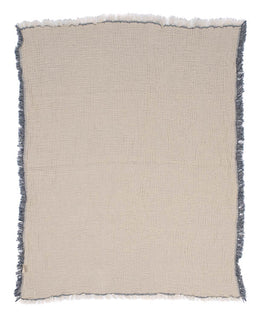 Little Fishies Gauze Receiving Blanket - Navy