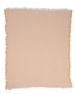 Little Fishies Gauze Receiving Blanket - Peach Fuzz