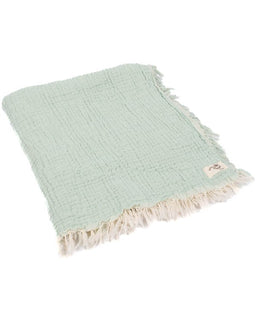 Little Fishies Gauze Receiving Blanket - Seafoam
