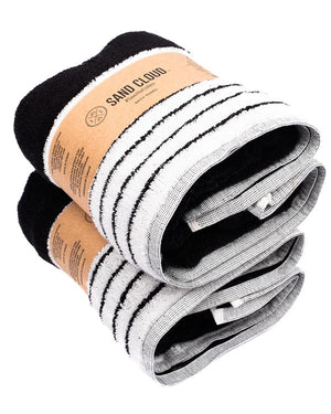 Micro Stripe Bath Bundle - 2 Pack - Black