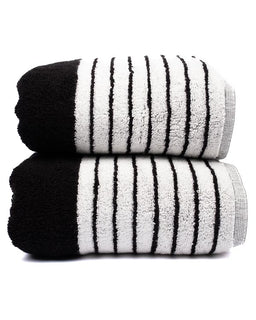 Micro Stripe Bath Bundle - 2 Pack - Black