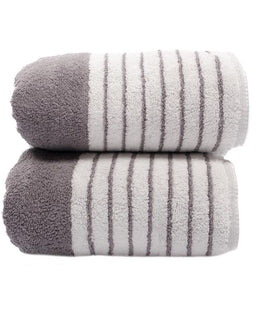 Micro Stripe Bath Bundle - 2 Pack - Grey