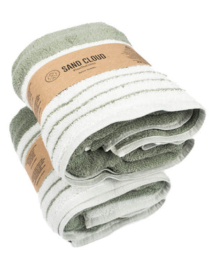 Micro Stripe Bath Bundle - 2 Pack - Sage