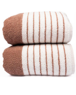 Micro Stripe Bath Bundle - 2 Pack - Warm Taupe