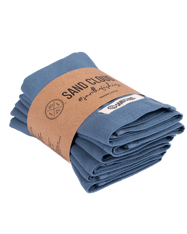 Terra Bath Washcloth Bundle 6 Pack - Slate Blue – Sand Cloud
