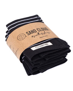Classic Bath Washcloth Bundle- 6 Pack - Black