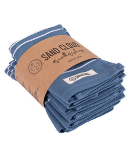 Classic Bath Washcloth Bundle- 6 Pack - Slate Blue