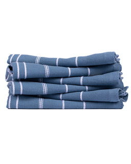 Classic Bath Washcloth Bundle- 6 Pack - Slate Blue