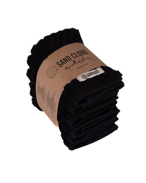 Atom Washcloth Bath Bundle - Black - 6 Pack