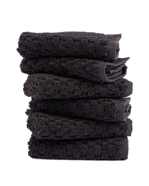 Atom Washcloth Bath Bundle - Charcoal - 6 Pack