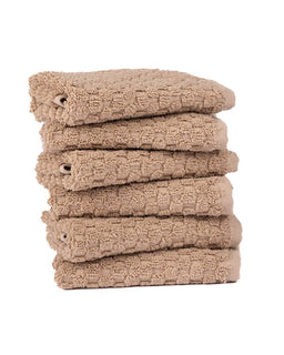 Atom Washcloth Bath Bundle - Sand - 6 Pack
