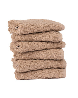 Atom Washcloth Bath Bundle - Sand - 6 Pack