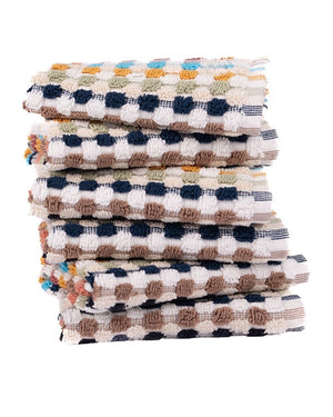 Stripe Polka Dot Washcloth Bath Bundle - 6 Pack