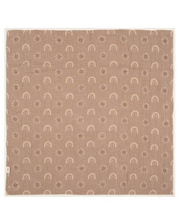 Rainbow Gauze Hooded Blanket Single