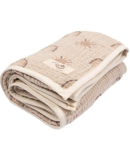 Rainbow Gauze Hooded Blanket Single