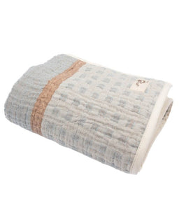 Choo-Choo Train Gauze Hooded Blanket Single