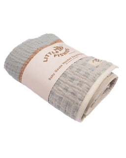 Choo-Choo Train Gauze Hooded Blanket Single