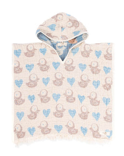 Ducky Gauze Hooded Poncho
