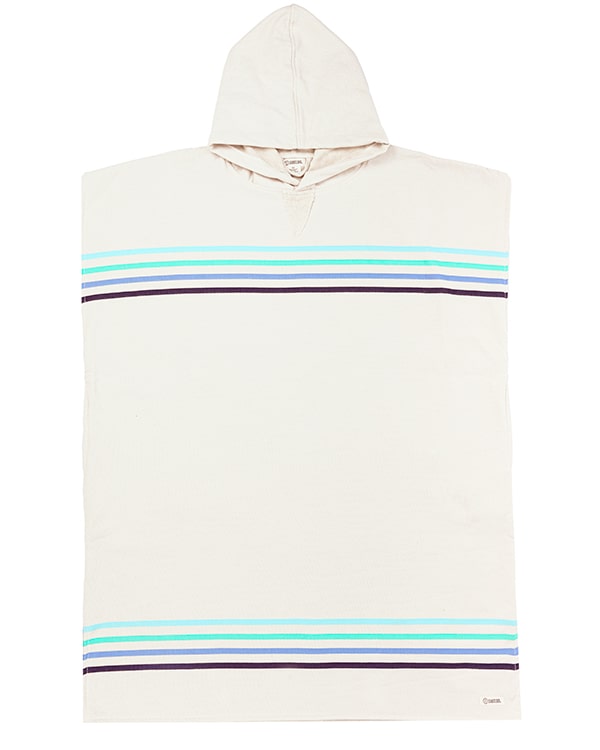 Border Classic Stripe Poncho - Aqua