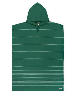 Classic Stripe Hooded Poncho - Rain Forest