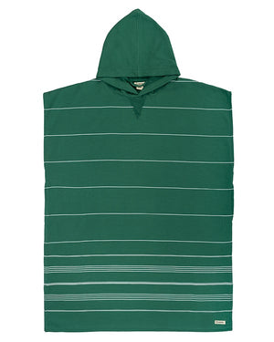 Classic Stripe Hooded Poncho - Rain Forest