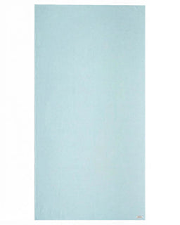 Light blue towel on a white background
