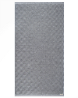 Gray textured towel on a white background