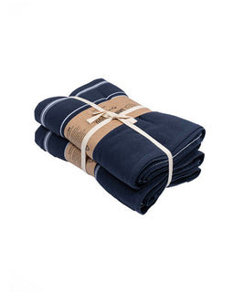 Classic Fringeless XL Bath Bundle 2 Pack - Navy