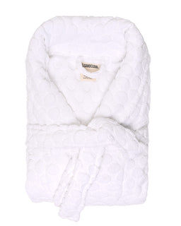 Polka Dot Robe  - White