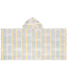 Fishies Hooded Kids Bath Towel