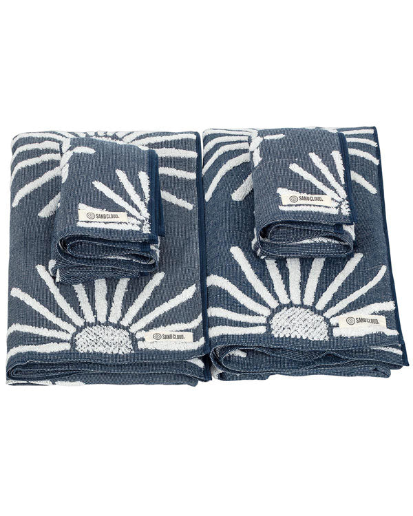 Eden Bath Towel - 4 Mixed- Navy