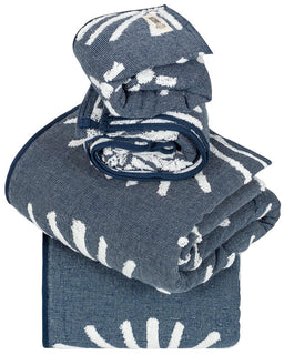 Eden Bath Towel - 4 Mixed- Navy