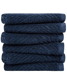 Willow Bath Washcloth Bundle - 6 Pack - Deep Ocean