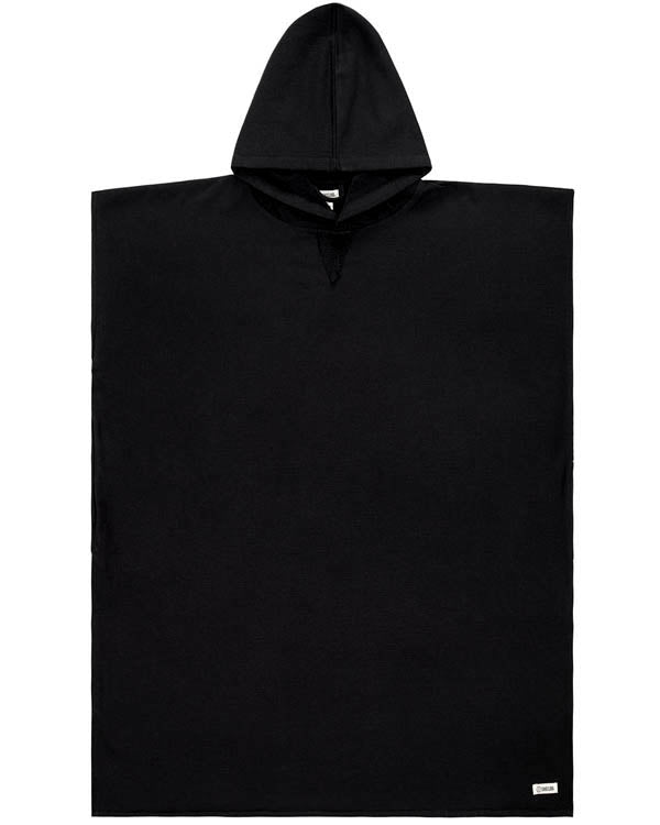 Terra Hooded Poncho Black