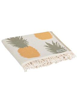 towel with pineapple design on a white background
