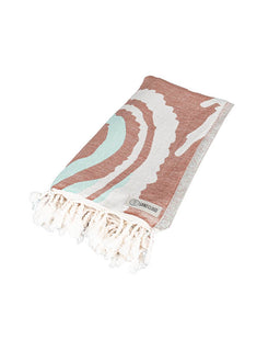 Towel with abstract design on a white background