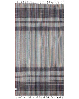 stripe towel with multicolor stripes on a white background