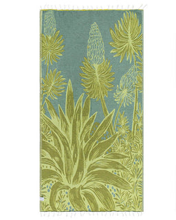 Towel with agave design on a white background