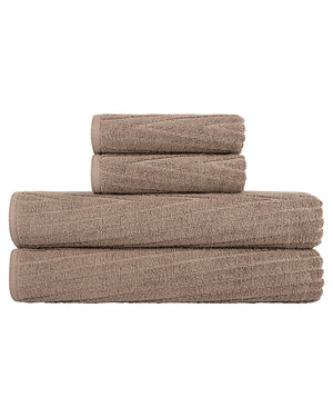 Chevron Bath Bundle - 4 Pack (2 Bath + 2 Hand)