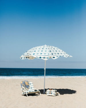 Aelia Metal Beach Chair - Navy