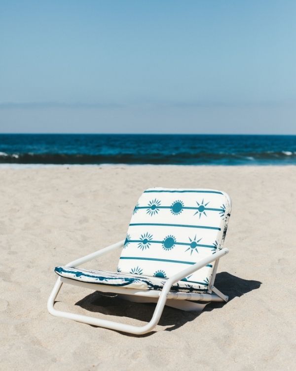 Aelia Metal Beach Chair - Navy