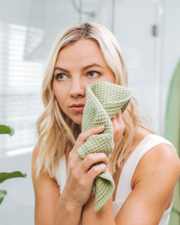 Micro Waffle Washcloth Bundle Sage