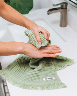 Micro Waffle Hand Bundle Sage