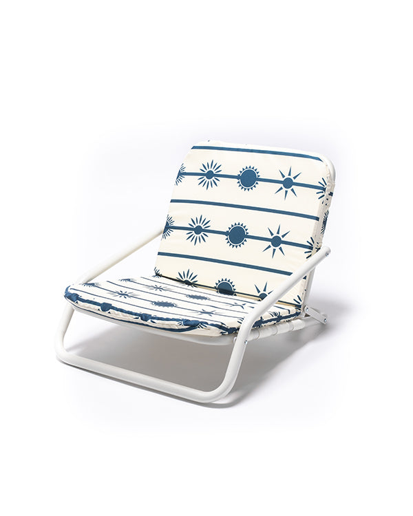Aelia Metal Beach Chair - Navy