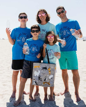 Sapphire Blue Make The Sea Trash Free Eco Kids Tee