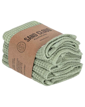 Micro Waffle Washcloth Bundle Sage