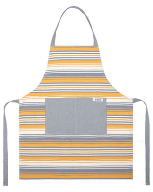 Saffron Stripe Mixed Bundle - 1 Towels Set, 1 Apron, 1 Pot Holder Set